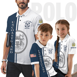 US Coast Guard (USCG) Personalized US Coast Guard Polo ShirtsPLV55