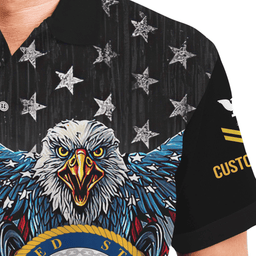 US Navy Personalized Eagle U.S Navy Veteran 3D Polo Shirt 47PLV55