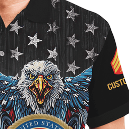 US Marine Corps (USMC) Personalized Eagle USMC Veteran 3D Polo Shirt 45PLV55