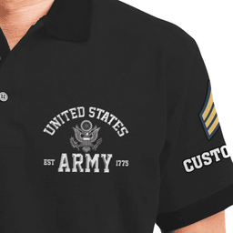 US Veteran Veteran Personalized Polo Shirt x "You'll never walk alone" 56PLV55