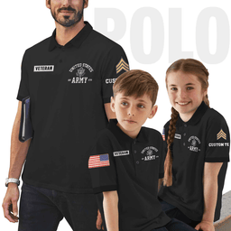 US Veteran Veteran Personalized Polo Shirt x "You'll never walk alone" 56PLV55