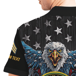 US Army Personalized Eagle U.S Army Veteran 3D Polo Shirt 46PLV55