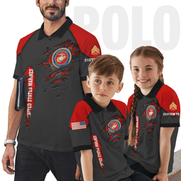 US Marine Corps (USMC) Personalized USMC Veteran Polo Shirt 41PLV55