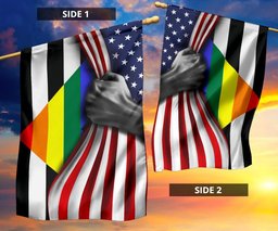 US Flag Straight Ally Flag LGBT Social Justice Gay Rainbow Straight Alliance New Pride Flag FL56