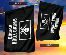 Henry Every Flag Swing Your Sword Mike Leach Flag Mississippi State Pirate Merch FL56