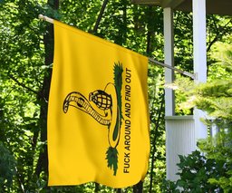 Fuck Around And Find Out Flag Don't Tread On Me Gadsden Flag Decorative For Wall Indoor Outdoor FL56