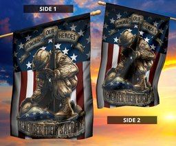 Honoring Our Heroes Remember Their Sacrifice Fleece Flag Glory Patriot Vets Flag Front Decor FL56