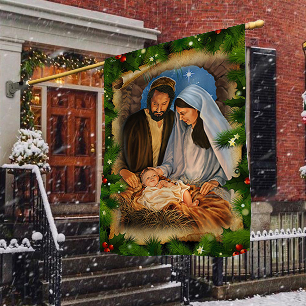 Jesus Is The Reason Christmas Flag Jesus Is Born Merry Xmas Flag Outside Christmas Decor FL56