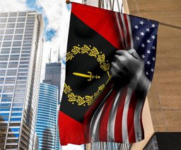 Black Heritage Flag And American Flag African Black American Heritage Flag 1976 For Sale FL56