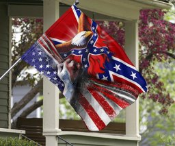 Eagle American Civil War Flag Patriotic Gift For Home Decor FL56