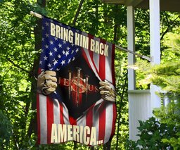 Jesus Bring Him Back America Flag Patriot Flag Unique Christian Gifts For Christmas Decor FL56