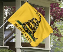No Step On Snek Flag Gadsden Flag Yellow Flag With Snake Don't Tread On Me FL56