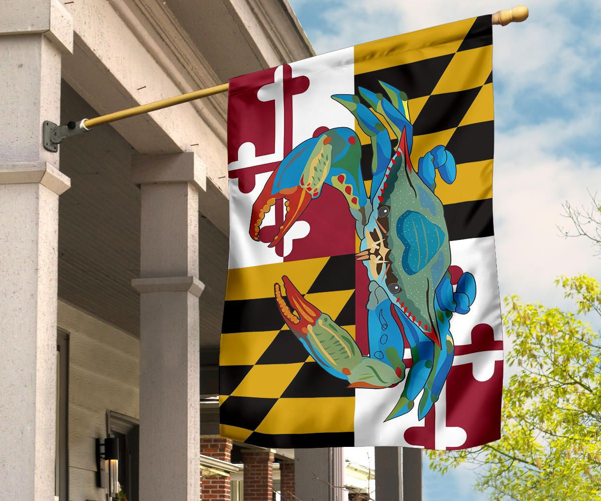 Blue Crab Maryland State Flag Patriotic Graphic With Native Maryland Pride For Decoration FL56