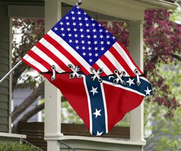 USA And Civil War Flag Civil War States Of America Flag Patriotic Merch Lawn Decor FL56