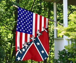 USA And Civil War Flag Civil War States Of America Flag Patriotic Merch Lawn Decor FL56
