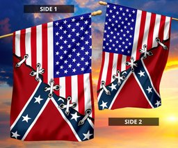 USA And Civil War Flag Civil War States Of America Flag Patriotic Merch Lawn Decor FL56