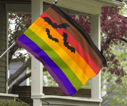 Halloween Pride Flag Bat Philadelphia Pride Flag Halloween Theme Decorations FL56