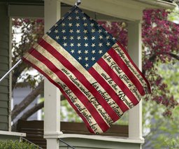 I Pledge Allegiance To The Flag United States Of America Patriotic Banner Rustic Decor FL56