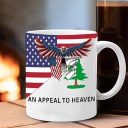 US Eagle An Appeal To Heaven Flag And American Flag George Washington An Appeal To Heaven FL56