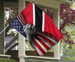 Trinidad And Tobago Flag And American Flag Old Retro Patriotic Flag Of Trinidad FL56