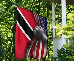 Trinidad And Tobago Flag And American Flag Old Retro Patriotic Flag Of Trinidad FL56