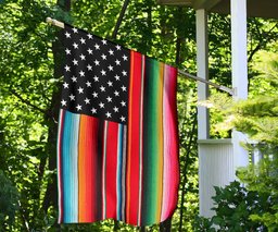 Mexican American Serape United Flag For Decor Mexican flag Printable Mexican Souvenirs Online FL56