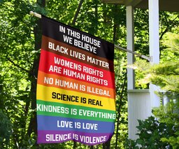 In This House We Believe Flag Black Lives Matter Flag Social Justice Outdoor Decor FL56