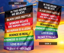 In This House We Believe Flag Black Lives Matter Flag Social Justice Outdoor Decor FL56