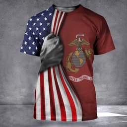 U.S Marine Corps Flag Inside American Flag Patriotic Welcome Holiday 4Th July Decor In-Outdoor FL56