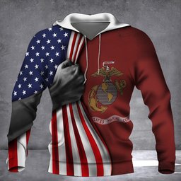 U.S Marine Corps Flag Inside American Flag Patriotic Welcome Holiday 4Th July Decor In-Outdoor FL56