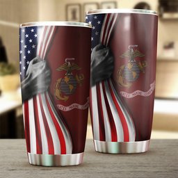 U.S Marine Corps Flag Inside American Flag Patriotic Welcome Holiday 4Th July Decor In-Outdoor FL56