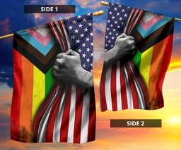 Gay Pride Rainbow American Flag Perfect For Showing Your Pride Community Support LGBT Flag FL56