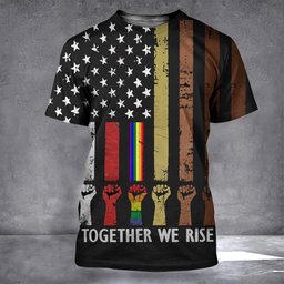 American Together We Rise Flag Juneteenth Be Kind Asl Flag Blm Patriotic Gifts FL56
