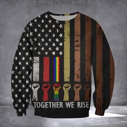 American Together We Rise Flag Juneteenth Be Kind Asl Flag Blm Patriotic Gifts FL56