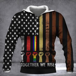 American Together We Rise Flag Juneteenth Be Kind Asl Flag Blm Patriotic Gifts FL56