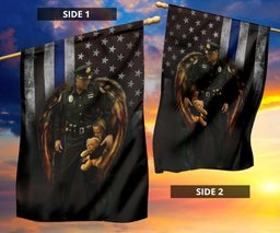 Thin Blue Line American Flag Support Our Men And Women Law Enforcement Gift Home Decor FL56