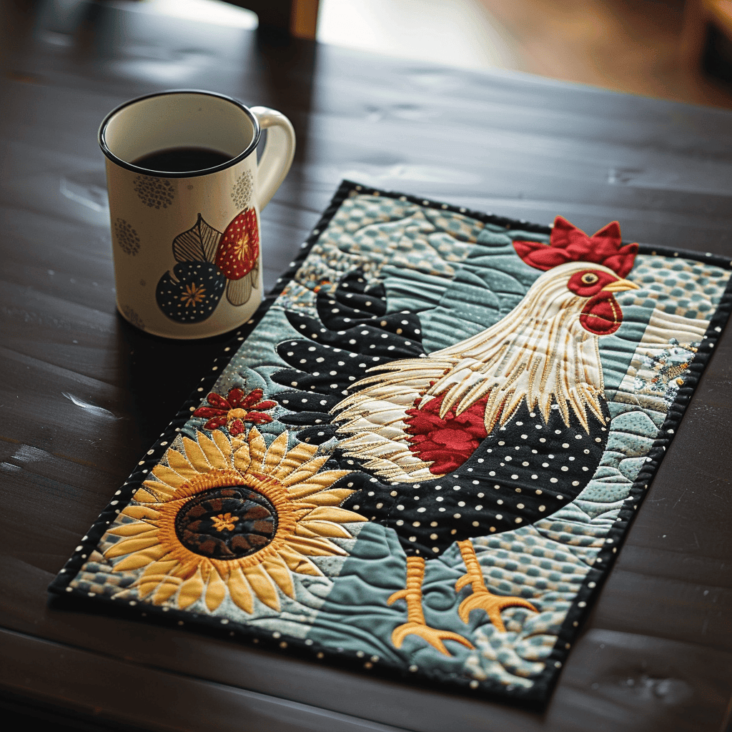 Lovable Sunflowers Quilted Placemat Holiday Dining Table Mat Sunflower Christmas Gift Ideas TR57