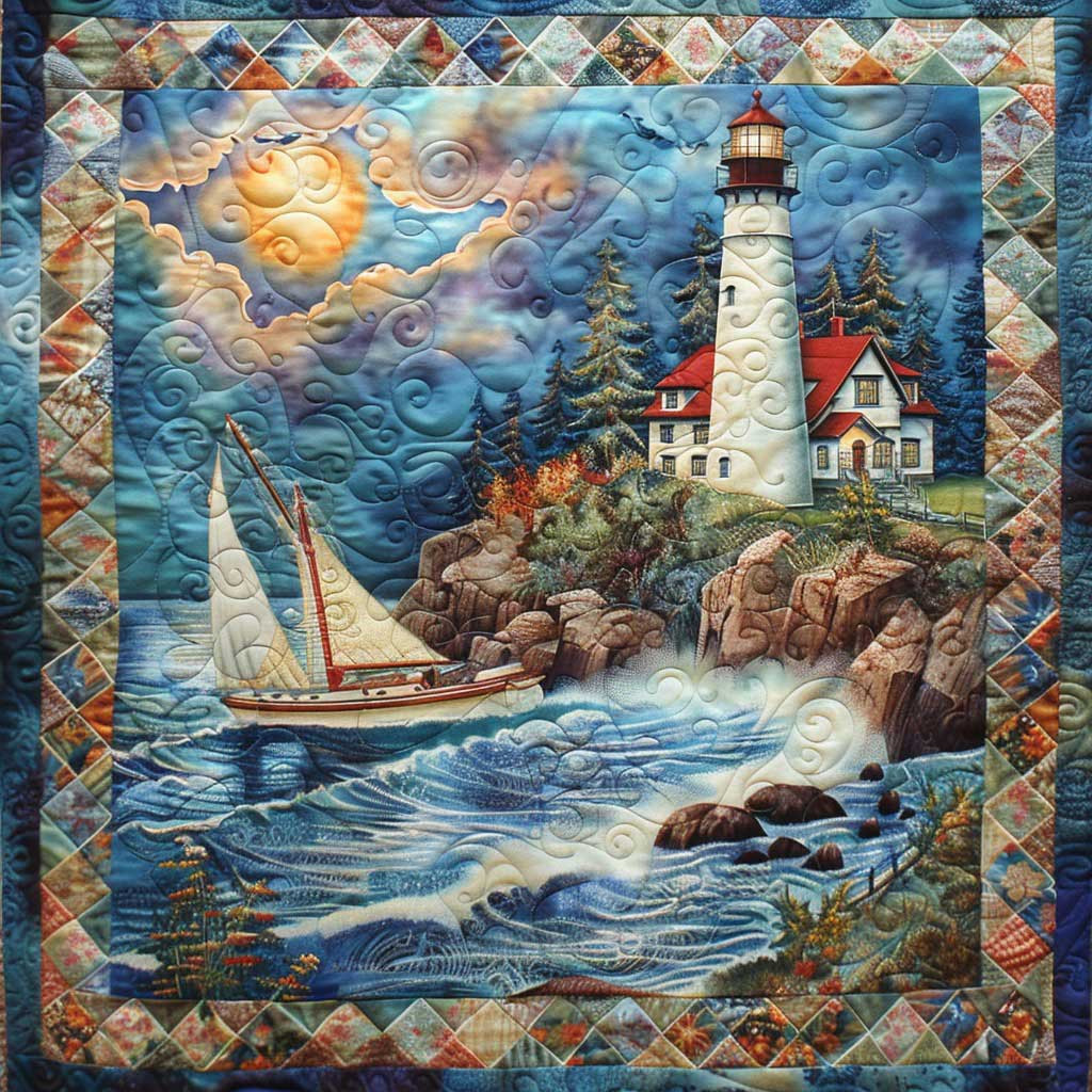 Beside Ocean Quilted Blanket - Serene Ocean Design, Perfect Blanket Gift for Sea Lovers QL510