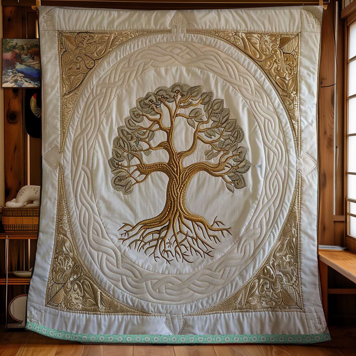 Tree of Life Eternal Comforter Quilt Blanket - Comforting Tree of Life Quilt, Ideal for Spiritual Gifts QL510