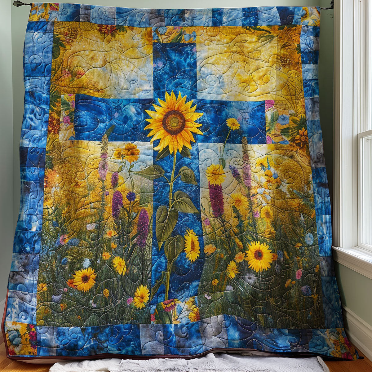 Cross Quilted Blanket - Elegant Design, Ideal Cozy Blanket Gift for Home Decor QL510