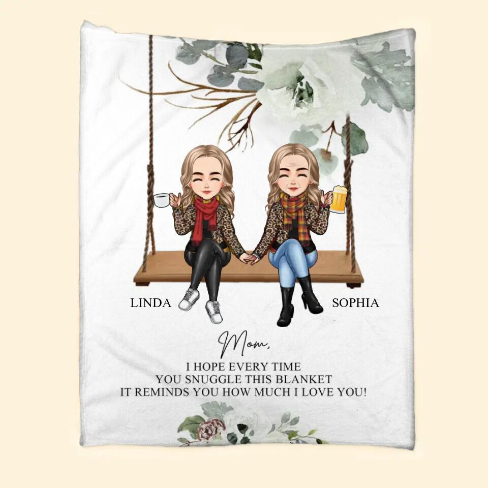 Personalized Mom I Hope Every Time You Snuggle This Blanket Quilt Blanket Printed 22DEC-DT28 QL510