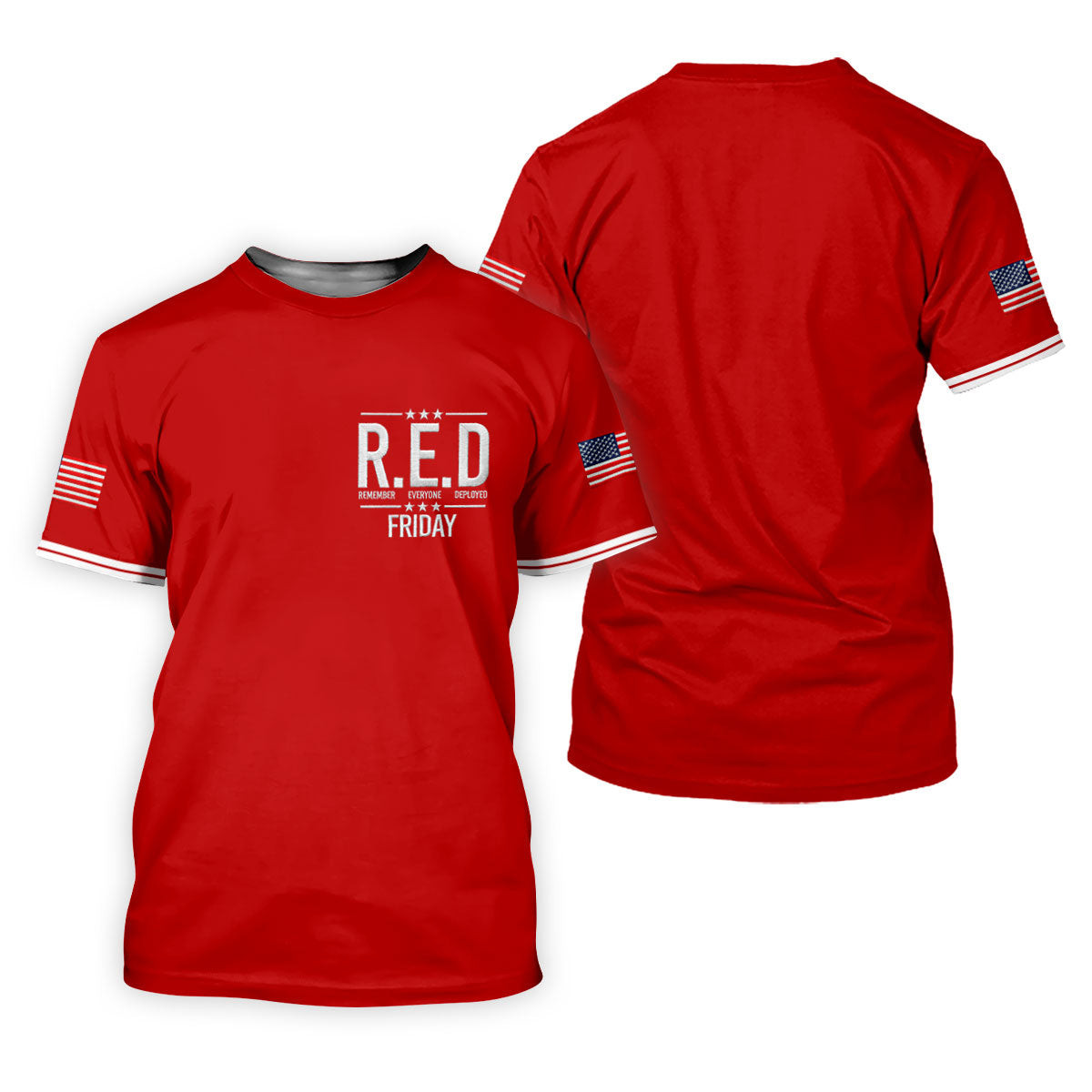 Support Our Troops Golf Shirt, R.E.D. Friday Polo Shirt For Men, Patriotic Military Pride Wear SH818