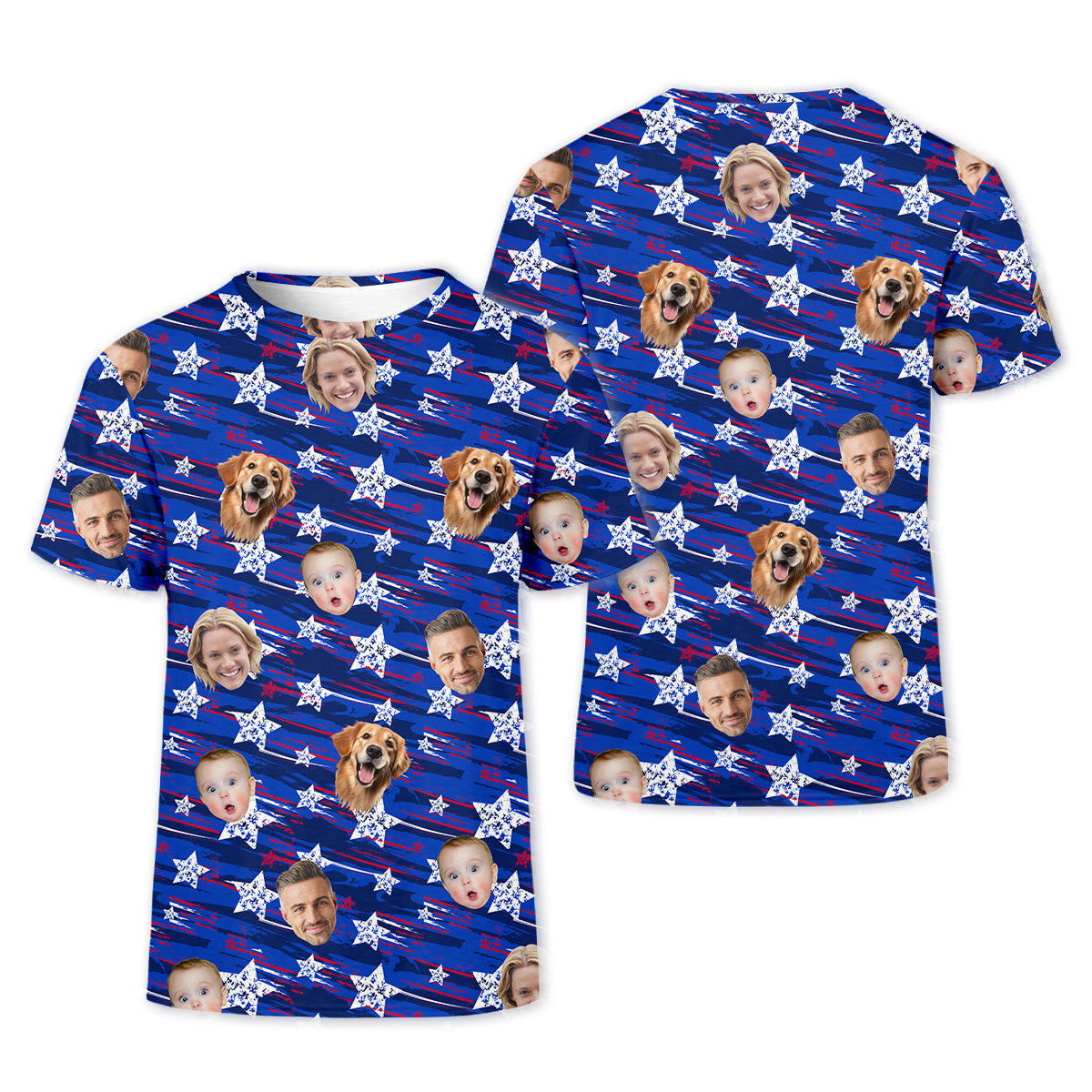 Family Portrait Golf Shirt, Patriotic Golf Shirt, Golf Shirt Gift For Women, Women's Golf Polo Shirt, USA Golf Shirt For Ladies SH818
