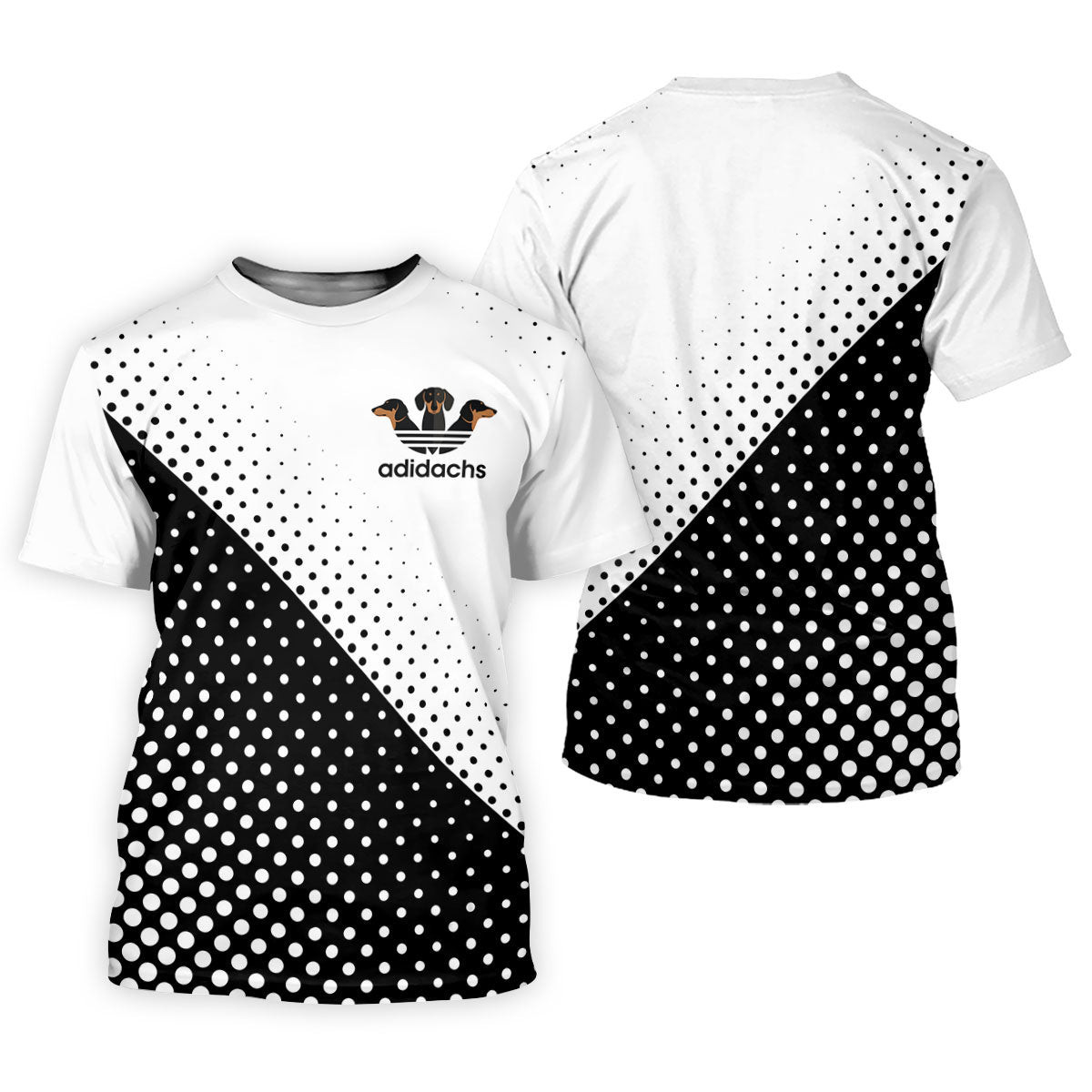 Adidachs Funny Dachshund White Golf Shirt, Fun Women's Golf Shirts, Ladies Golf Shirts SH818