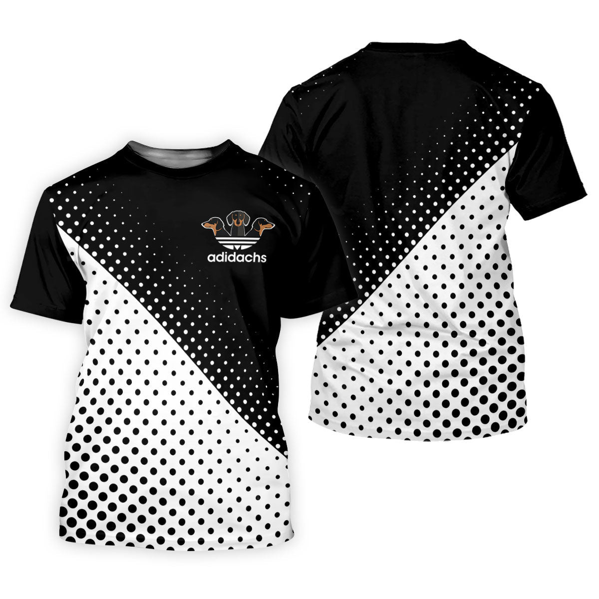 Adidachs Funny Dachshund Black Golf Shirt, Fun Women's Golf Shirts, Ladies Golf Shirts SH818