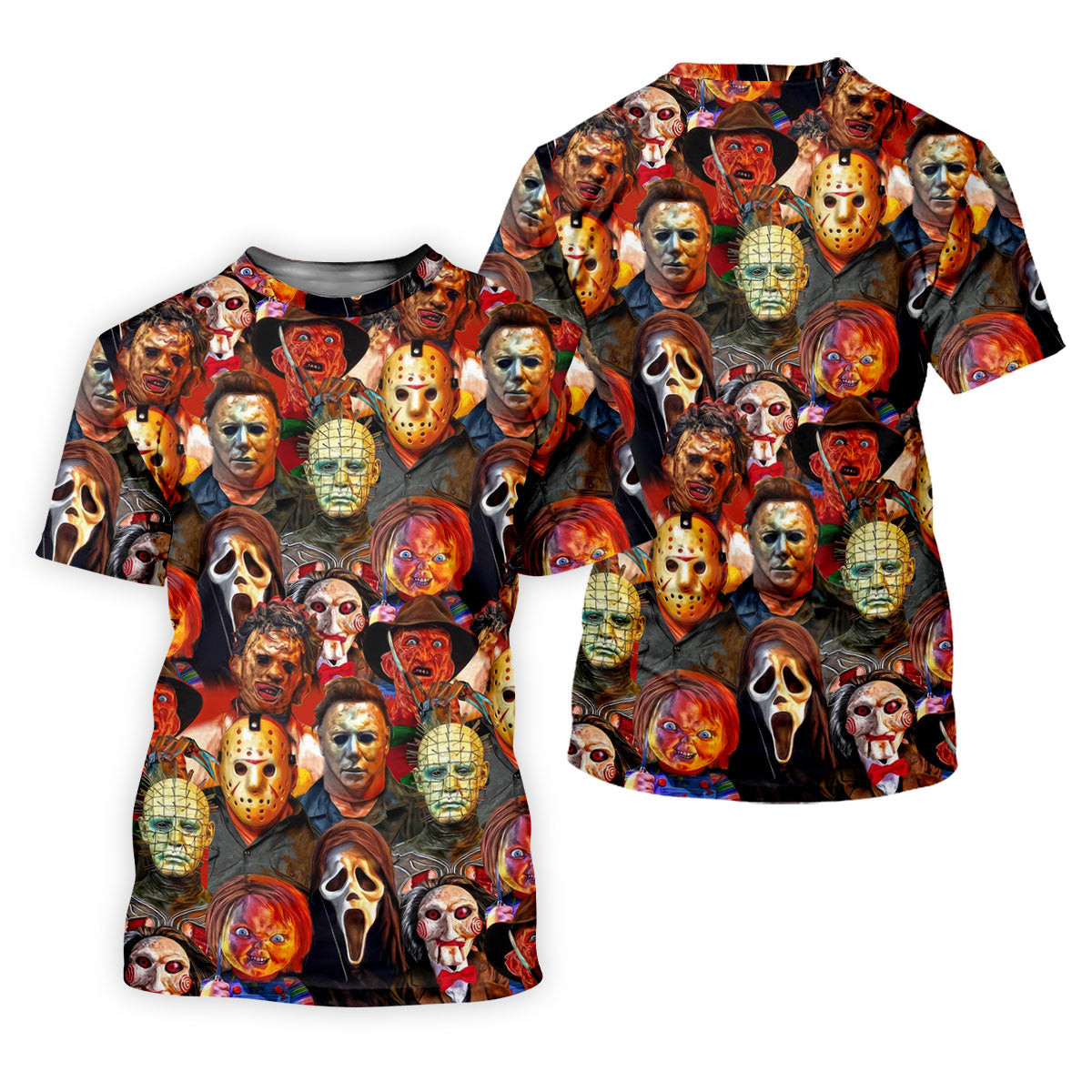 All Horror Movie Characters Women Golf Top, Halloween Golf Shirt, Unique Gift For Golfer, Ladies Golf Shirts SH818