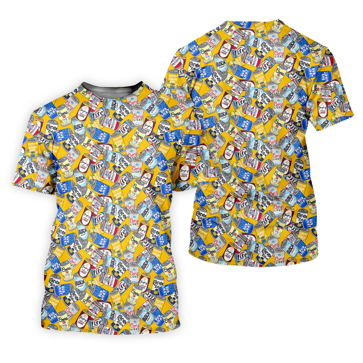 American Beer Cans Yellow Golf Shirt, Ladies Golf Shirts, Golf And Beer Golf Shirt For Women SH818