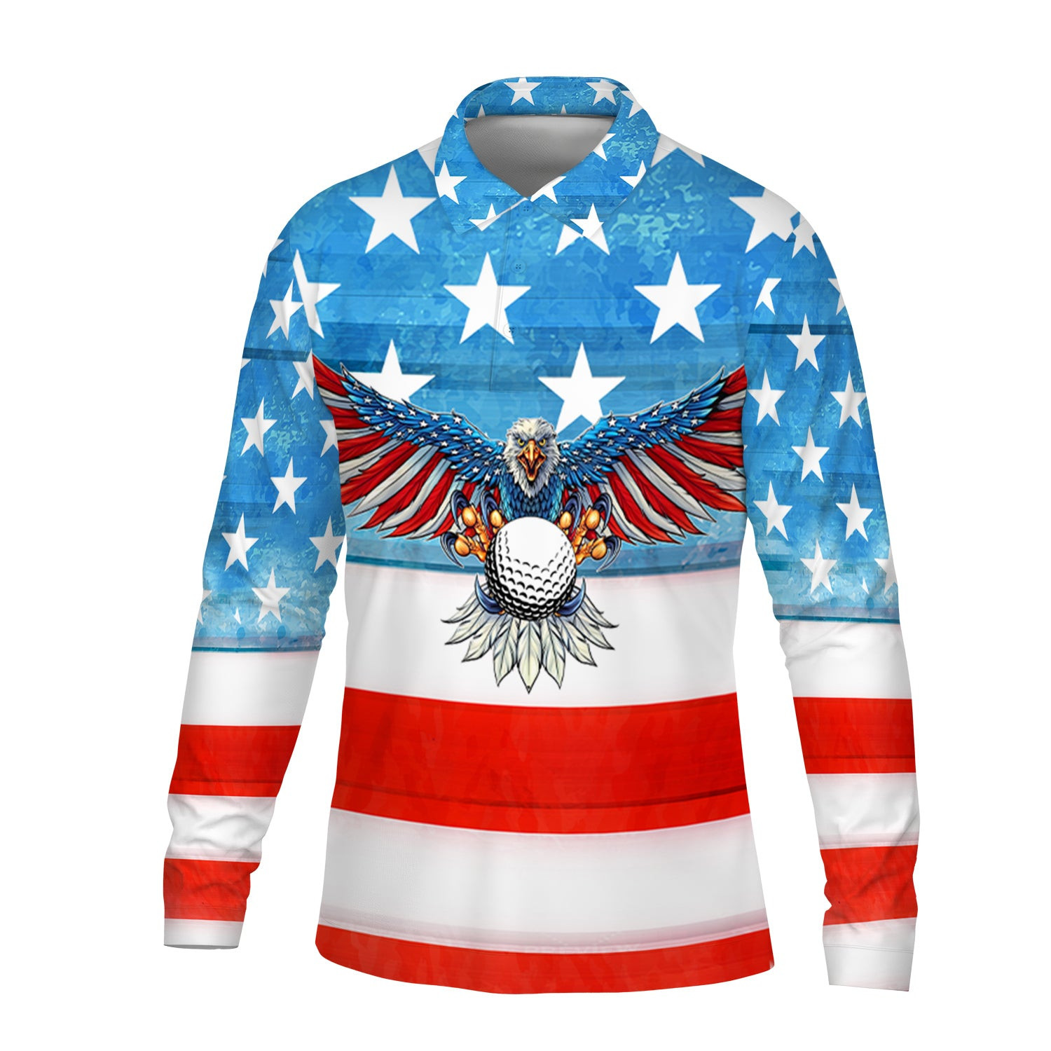 American Flag Eagle Customize Golf Polo Shirt, Gift For Golfers, Golf Gift Ideas SH818