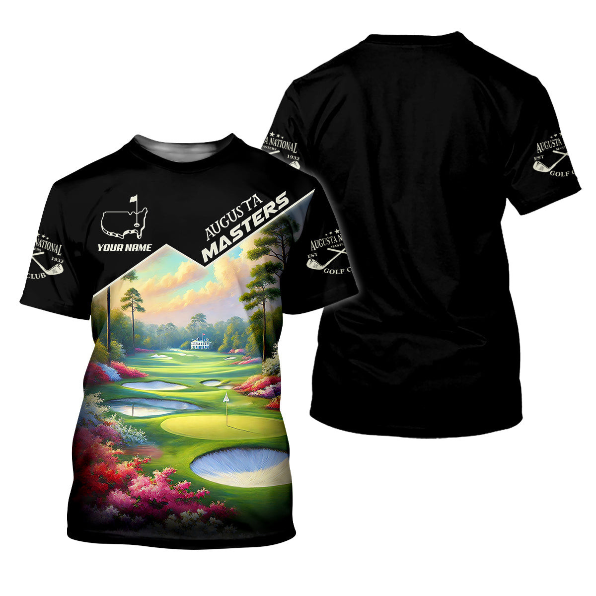 Augusta Golf Tournament Custom Men's Golf Polo Shirt, Golfing Apparel, Mens Golf Gift, Funny Golf Polo Shirt SH818