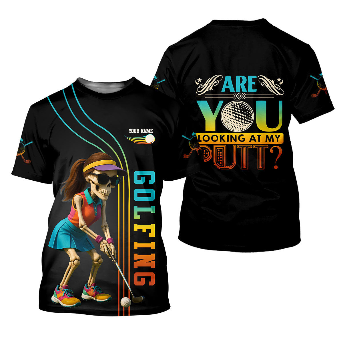 Are You Looking At My Putt Custom Womens Golf Polo Shirt, Ladies Golf Shirts, Golfing Shirt, Best Golf Polos SH818